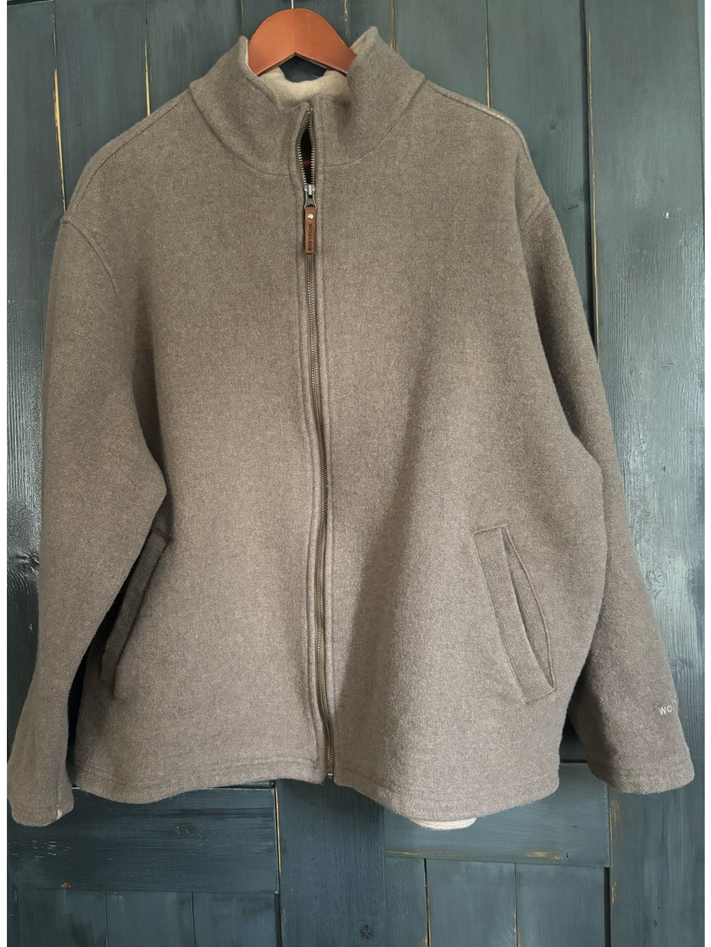 Vintage 00' WOOLRICH Boiled wool zip up Jacket sz XL